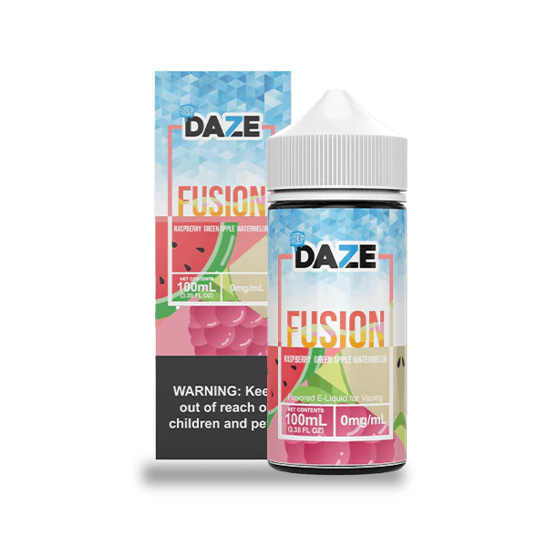ICED RASPBERRY GREEN APPLE WATERMELON - 7 DAZE FUSION - 100ML
