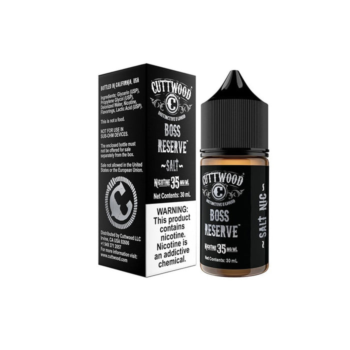 Boss Reserve - Cuttwood Vapors Salt Nic -30ml